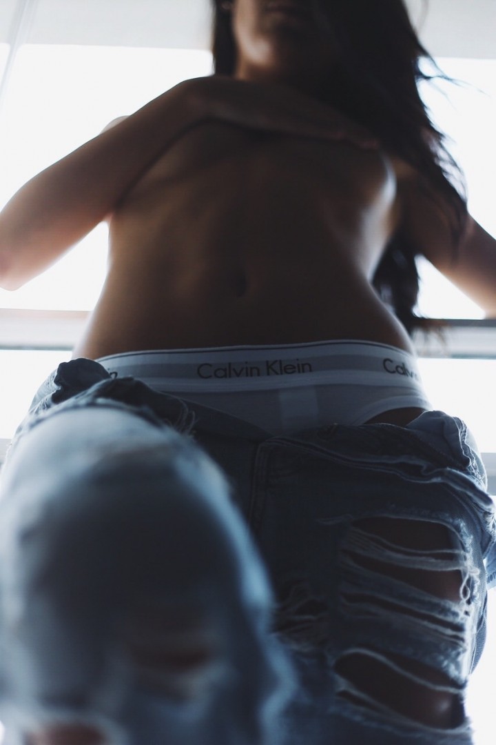 Calvin Klein underwear upwards shot