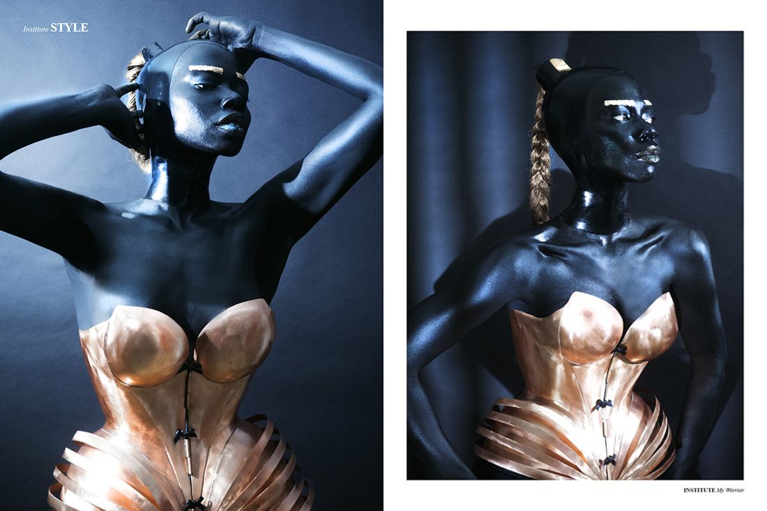 Model: Karen Bengo <br />
Makeup: Gwen <br />
Designer: Jon Harris <br />
Photo: Magic Owen