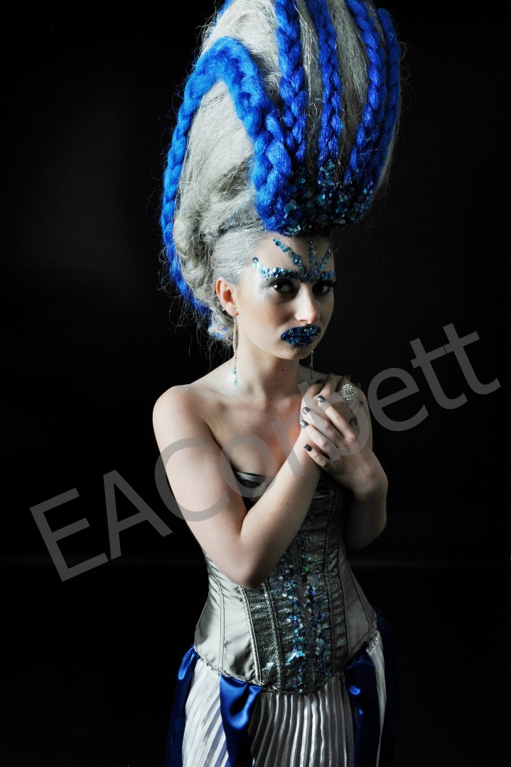 end of year show 2012 with Mc Queen inspired lips