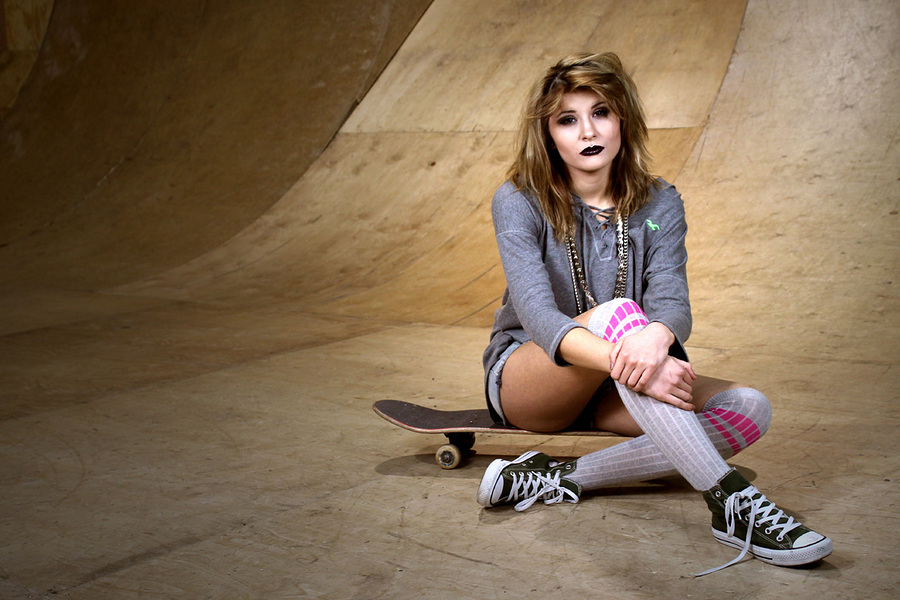 Skater Girl look for ATBS Skatepark advertisement